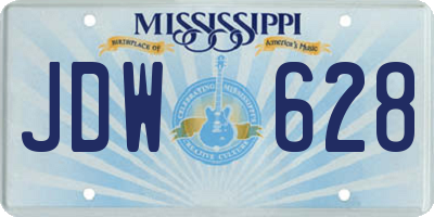 MS license plate JDW628