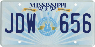 MS license plate JDW656