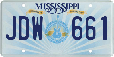 MS license plate JDW661