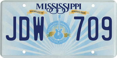 MS license plate JDW709
