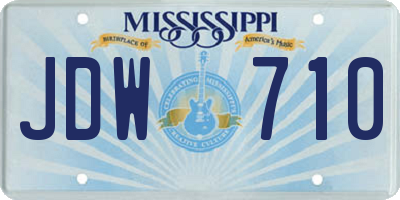 MS license plate JDW710