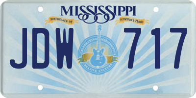 MS license plate JDW717