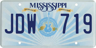 MS license plate JDW719
