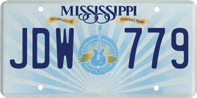 MS license plate JDW779