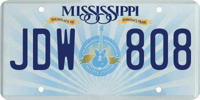 MS license plate JDW808