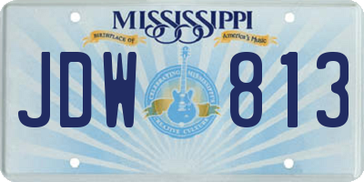MS license plate JDW813