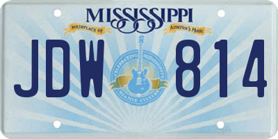 MS license plate JDW814