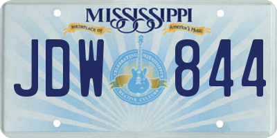 MS license plate JDW844
