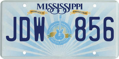 MS license plate JDW856