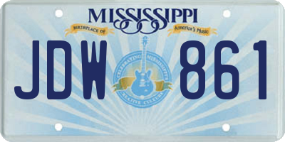 MS license plate JDW861