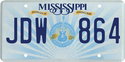 MS license plate JDW864