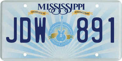 MS license plate JDW891