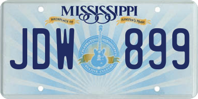 MS license plate JDW899