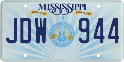 MS license plate JDW944