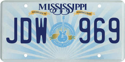 MS license plate JDW969