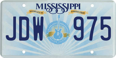 MS license plate JDW975