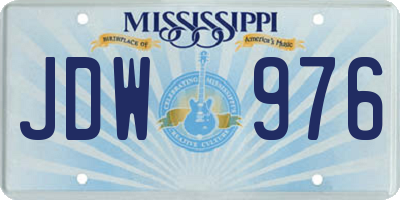 MS license plate JDW976