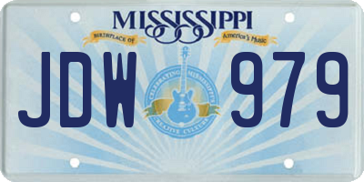 MS license plate JDW979