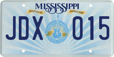 MS license plate JDX015