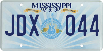 MS license plate JDX044