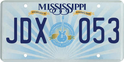 MS license plate JDX053