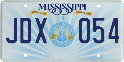 MS license plate JDX054
