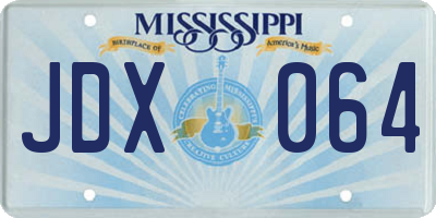 MS license plate JDX064