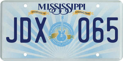 MS license plate JDX065