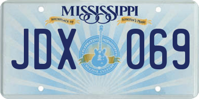 MS license plate JDX069