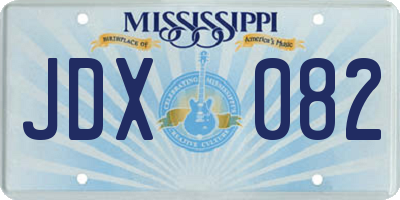 MS license plate JDX082