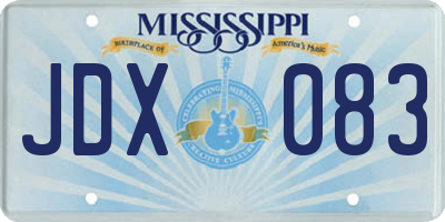 MS license plate JDX083