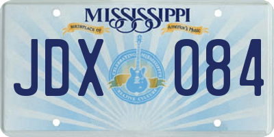 MS license plate JDX084