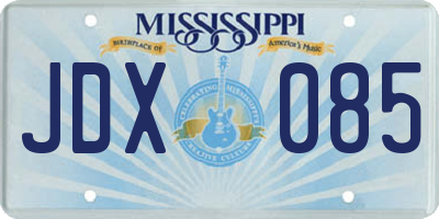 MS license plate JDX085