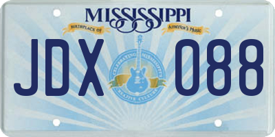 MS license plate JDX088
