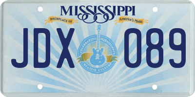 MS license plate JDX089