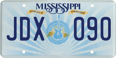 MS license plate JDX090