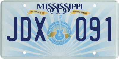 MS license plate JDX091