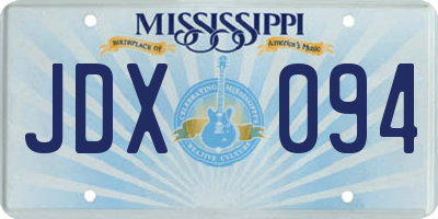 MS license plate JDX094
