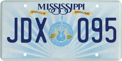 MS license plate JDX095