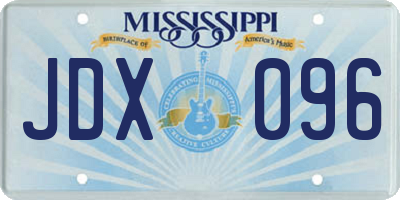 MS license plate JDX096