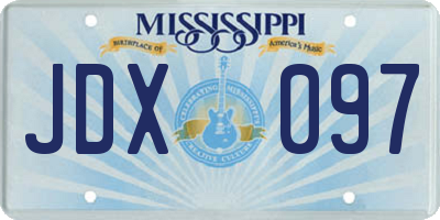 MS license plate JDX097