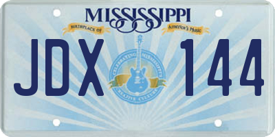 MS license plate JDX144