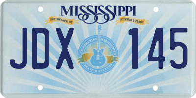 MS license plate JDX145