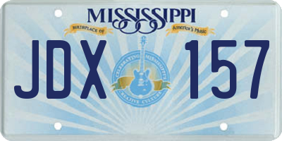 MS license plate JDX157