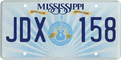 MS license plate JDX158
