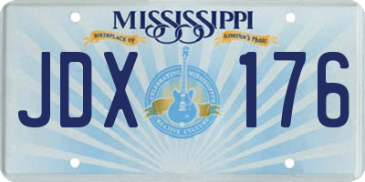 MS license plate JDX176