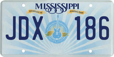 MS license plate JDX186