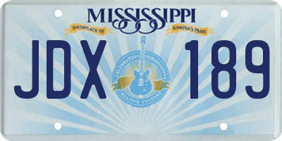 MS license plate JDX189