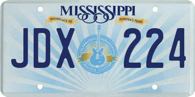 MS license plate JDX224