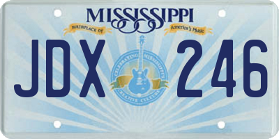 MS license plate JDX246